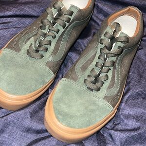 Men's Green and Brown Sneakers